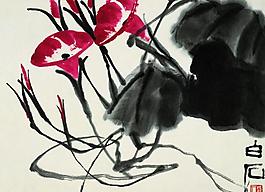 国画牵牛花图片