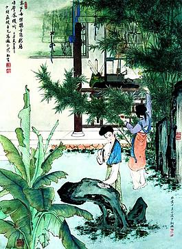 仕女圖圖片