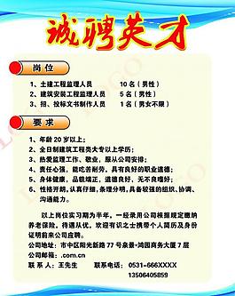 招聘展板圖片
