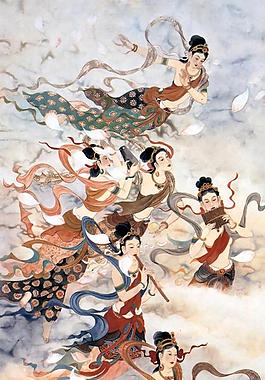仙女飛天圖片