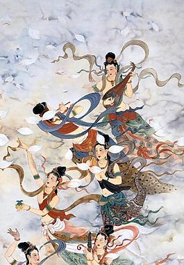 飛天仙女圖片