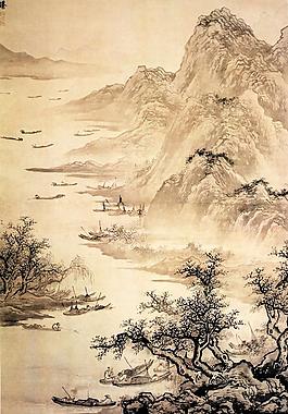 江山漁樂圖圖片