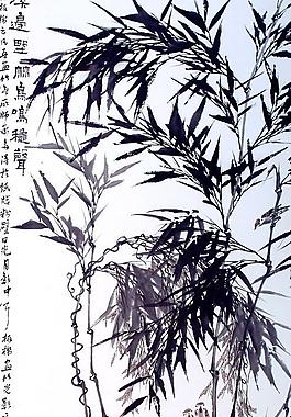 溪邊野竹鳥鳴秋聲圖片