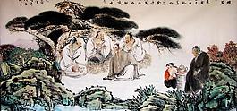 陸羽品茗圖圖片