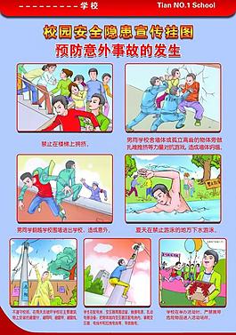 校園安全宣傳展板圖片