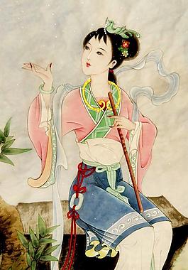 弄玉吹簫圖片