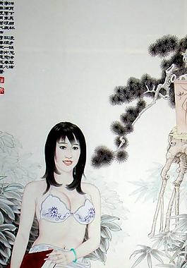 麗人圖圖片