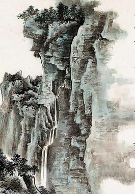 白云飞瀑图片