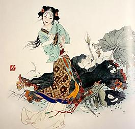 賞荷圖圖片
