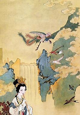 吹簫引鳳圖片
