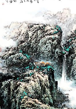水綠山青春日長圖片