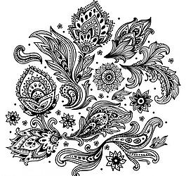 歐式古典花紋圖片