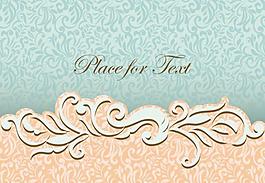 歐式花紋背景圖片