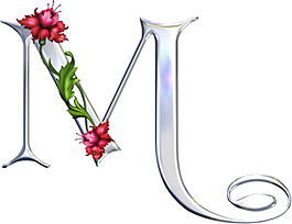 花藤字母-M