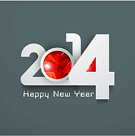 2014立體新年海報(bào)矢量素材