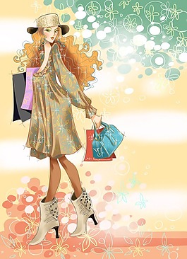 免費(fèi)購(gòu)物女性PSD模板