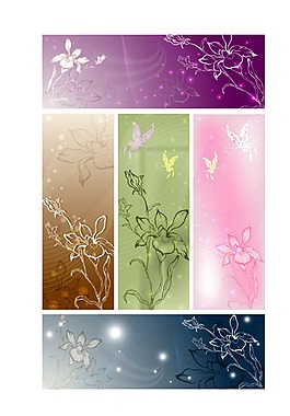 矢量花紋背景圖