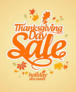 感恩節(jié)促銷海報矢量素材