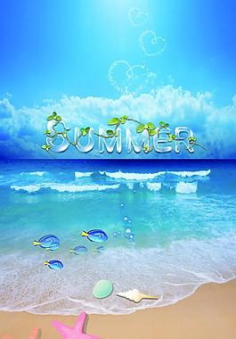 夏季吊旗图片
