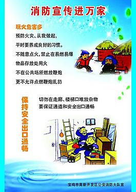 消防宣傳展板圖片