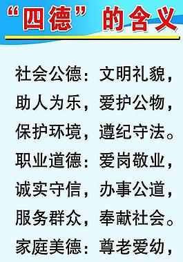 四德的含義展板圖片
