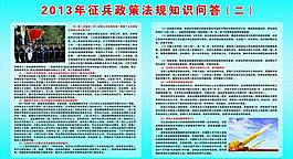 征兵政策知識問答展板圖片
