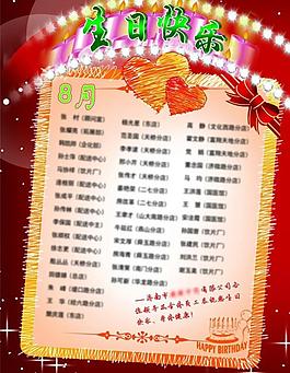 生日快樂展板圖片