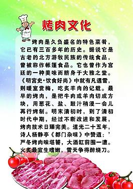 烤肉文化展板图片