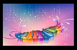 音樂鍵盤 音符鍵盤紫色