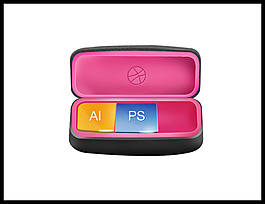 眼鏡盒ui圖標 ai ps