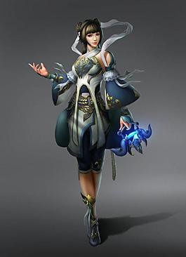 藍裙女術士圖片