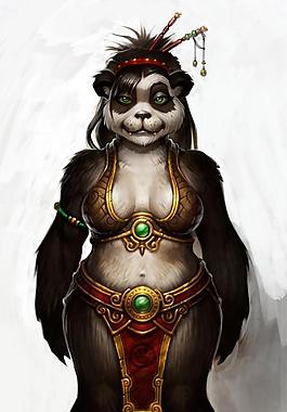 wow熊猫女造型图片