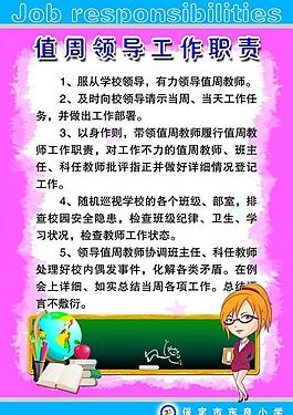 工作職責展板圖片