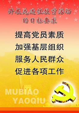 黨建展板之教育目標圖片