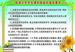 學校課外閱讀 展板圖片
