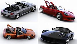 保時(shí)捷跑車(chē)3d模型圖片