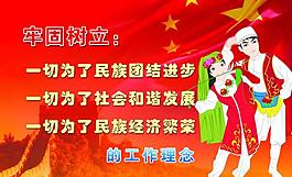民族團結展板圖片