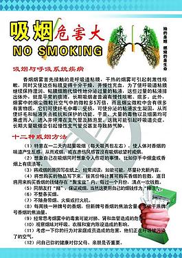 吸烟危害展板图片