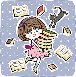 學生抱書
