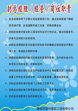 崗位職責(zé)展板圖片