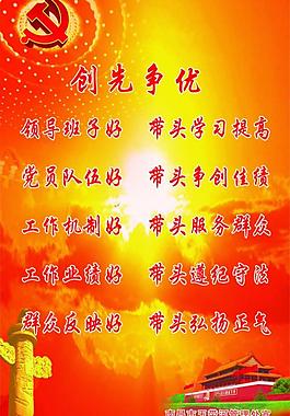 創(chuàng)先爭優(yōu)展板圖片