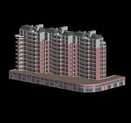 3d公寓小區(qū)房子圖片
