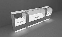 展柜柜臺3d模型圖片