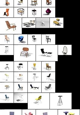 3d現(xiàn)代椅子模型圖片