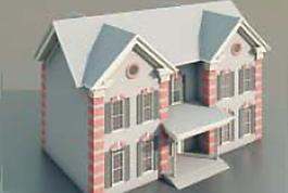 歐式別墅3d模型圖片