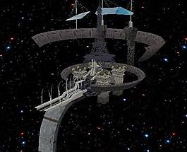 空間站3d模型天空之城圖片
