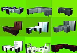 3d建模辦公組合家具圖片