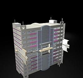 3d高級辦公樓模型圖片