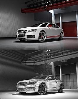 3d汽車展示場景圖片