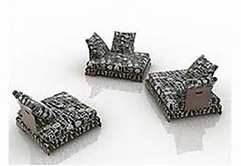 歐式沙發(fā)3d模型素材2圖片